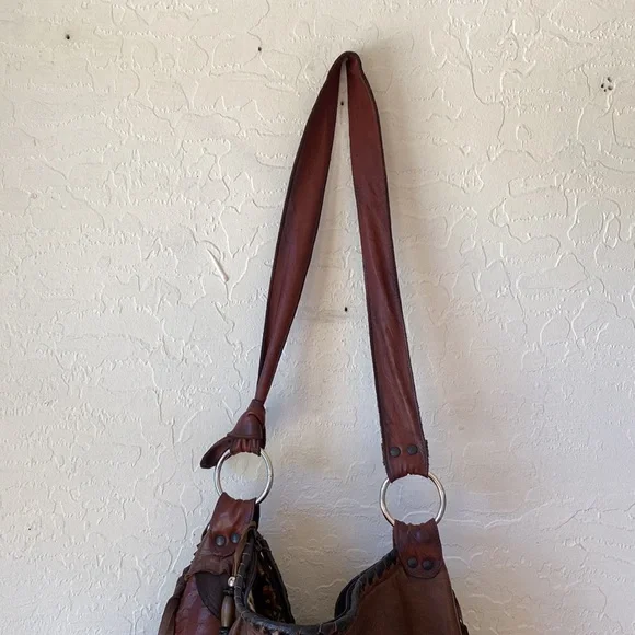 🎉  AMAZING BOHEMIAN LEATHER & STONE BAG‼️ - Picture 4 of 17